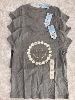 BUNDLE NWT cat and jack Grey Daisy Smile Tee